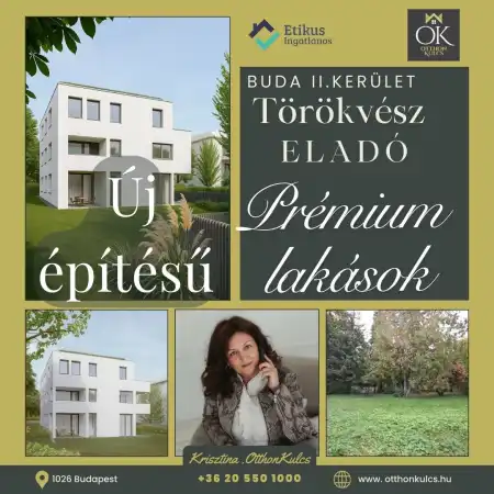 Eladó új építésű lakás, Budapest, II. kerület 3+1 szoba 101 m² 375 M Ft
