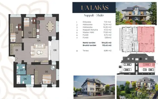 Eladó új építésű lakás, Budapest, XII. kerület 3+1 szoba 116 m² 314.9 M Ft
