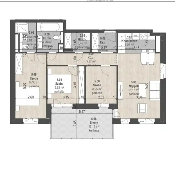 Eladó új építésű lakás, Budapest, XIII. kerület 5 szoba 79 m² 154.45 M Ft