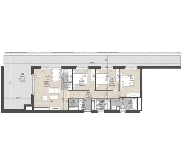 Eladó új építésű lakás, Budapest, XIII. kerület 4 szoba 86 m² 205.9 M Ft