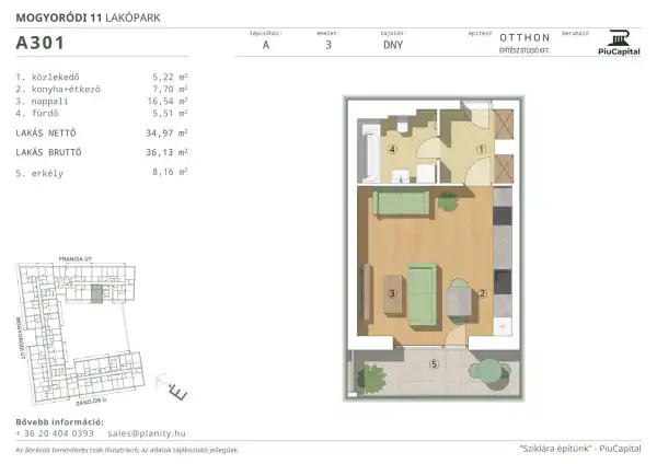 Eladó új építésű lakás, Budapest, XIV. kerület 1 szoba 35 m² 73.19 M Ft
