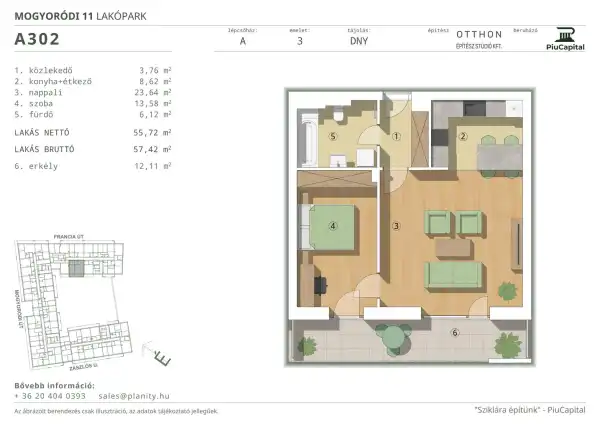Eladó új építésű lakás, Budapest, XIV. kerület 2 szoba 56 m² 92.6 M Ft