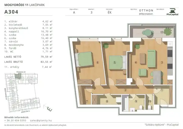 Eladó új építésű lakás, Budapest, XIV. kerület 3 szoba 80 m² 123.21 M Ft