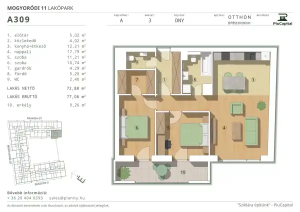 Eladó új építésű lakás, Budapest, XIV. kerület 3 szoba 73 m² 124.55 M Ft