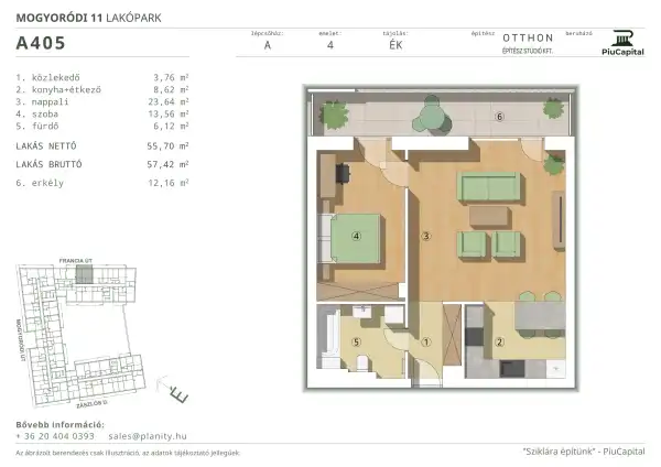 Eladó új építésű lakás, Budapest, XIV. kerület 2 szoba 56 m² 92.61 M Ft