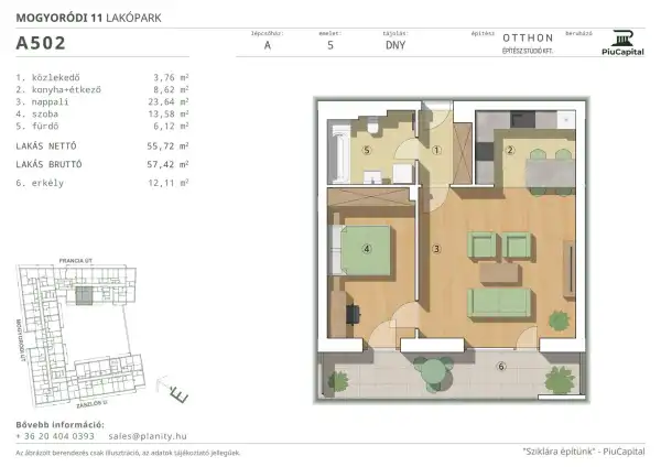Eladó új építésű lakás, Budapest, XIV. kerület 2 szoba 56 m² 92.6 M Ft