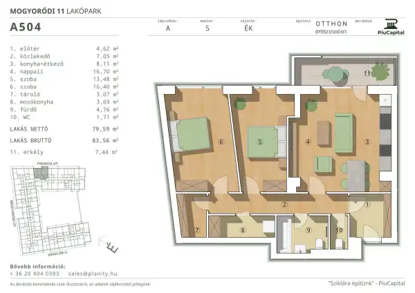 Eladó új építésű lakás, Budapest, XIV. kerület 3 szoba 80 m² 127.35 M Ft