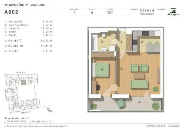 Eladó új építésű lakás, Budapest, XIV. kerület 2 szoba 56 m² 104.35 M Ft