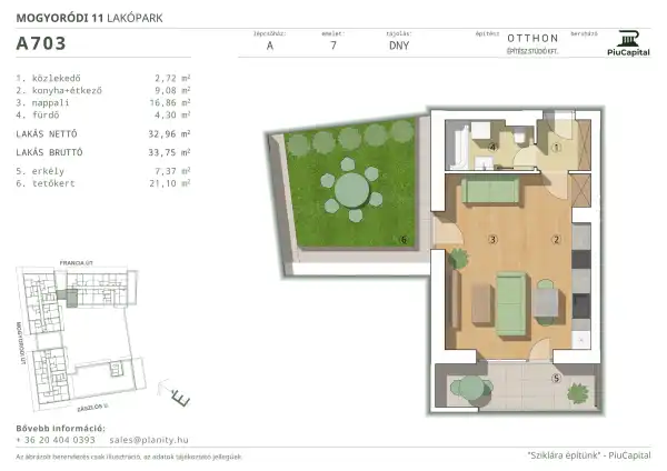 Eladó új építésű lakás, Budapest, XIV. kerület 1 szoba 33 m² 73.89 M Ft