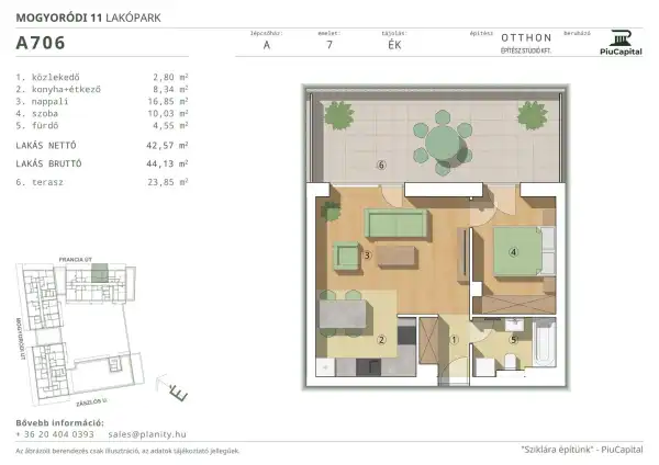 Eladó új építésű lakás, Budapest, XIV. kerület 2 szoba 43 m² 80.73 M Ft