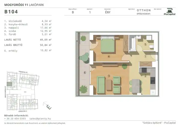 Eladó új építésű lakás, Budapest, XIV. kerület 2 szoba 49 m² 81.7 M Ft