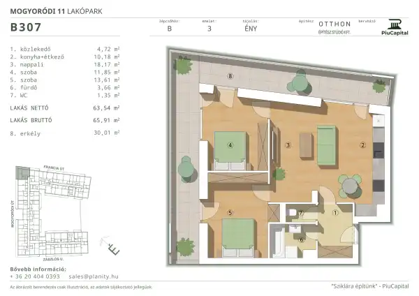 Eladó új építésű lakás, Budapest, XIV. kerület 3 szoba 64 m² 113.7 M Ft