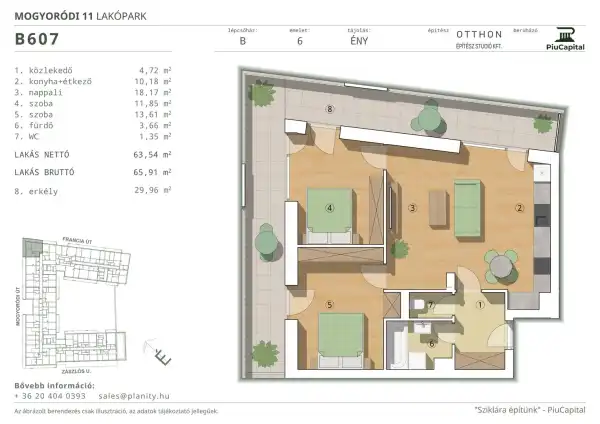 Eladó új építésű lakás, Budapest, XIV. kerület 3 szoba 64 m² 119.79 M Ft