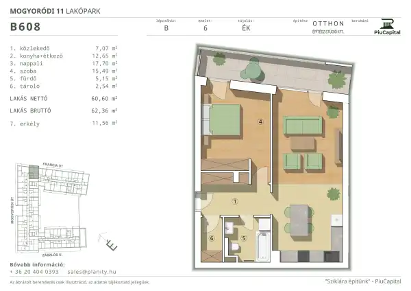 Eladó új építésű lakás, Budapest, XIV. kerület 2 szoba 61 m² 99.5 M Ft