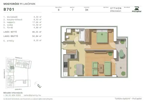 Eladó új építésű lakás, Budapest, XIV. kerület 2 szoba 49 m² 91.71 M Ft