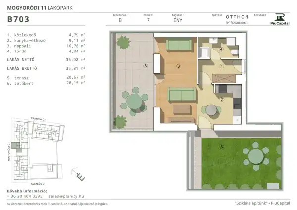 Eladó új építésű lakás, Budapest, XIV. kerület 1 szoba 35 m² 91.27 M Ft