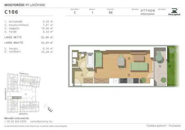 Eladó új építésű lakás, Budapest, XIV. kerület 1 szoba 33 m² 64.88 M Ft