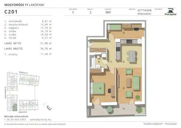 Eladó új építésű lakás, Budapest, XIV. kerület 3 szoba 72 m² 119.75 M Ft