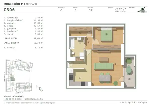 Eladó új építésű lakás, Budapest, XIV. kerület 2 szoba 58 m² 91.6 M Ft