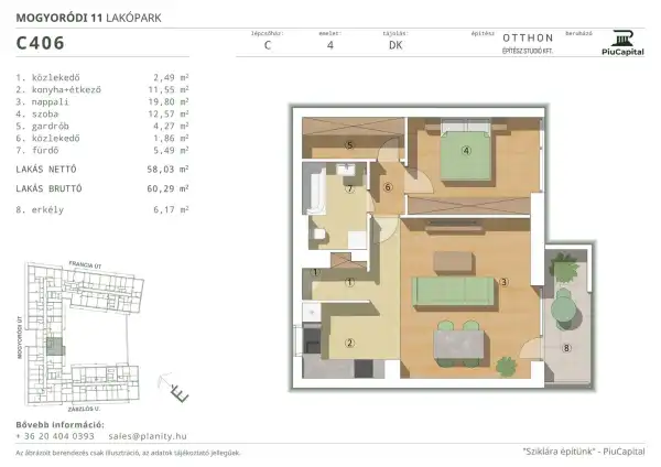 Eladó új építésű lakás, Budapest, XIV. kerület 2 szoba 58 m² 91.61 M Ft