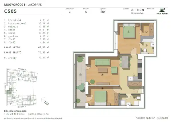 Eladó új építésű lakás, Budapest, XIV. kerület 3 szoba 68 m² 122.26 M Ft