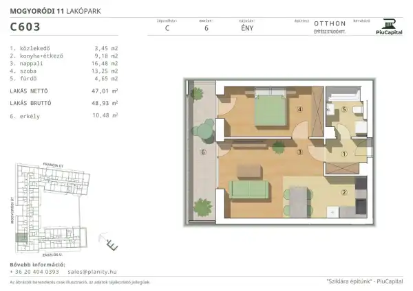 Eladó új építésű lakás, Budapest, XIV. kerület 2 szoba 47 m² 87.4 M Ft