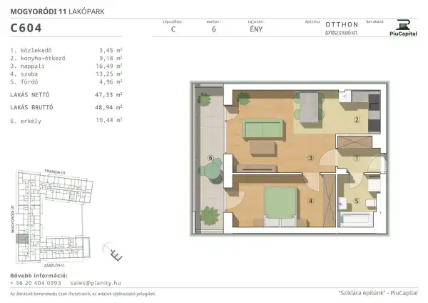 Eladó új építésű lakás, Budapest, XIV. kerület 2 szoba 47 m² 88.39 M Ft