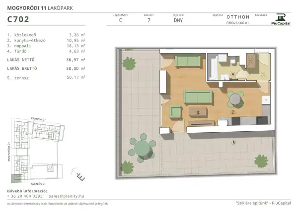 Eladó új építésű lakás, Budapest, XIV. kerület 1 szoba 37 m² 98.81 M Ft