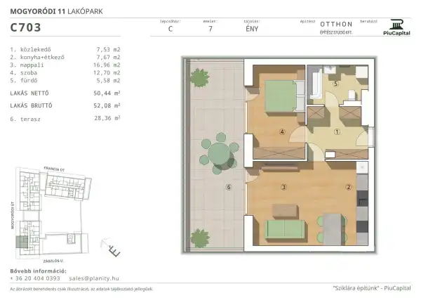 Eladó új építésű lakás, Budapest, XIV. kerület 2 szoba 50 m² 108.81 M Ft