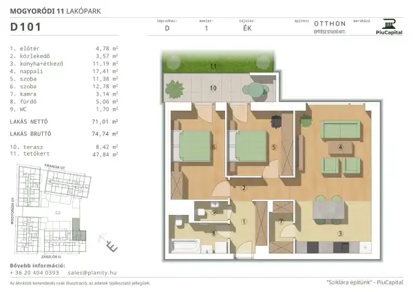 Eladó új építésű lakás, Budapest, XIV. kerület 3 szoba 71 m² 118.92 M Ft