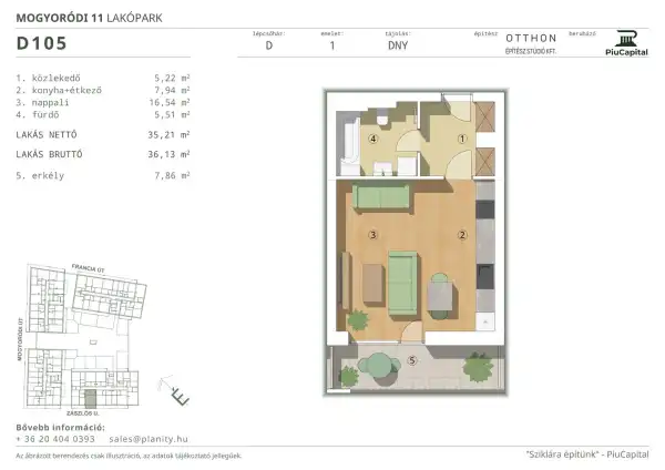 Eladó új építésű lakás, Budapest, XIV. kerület 1 szoba 35 m² 68.53 M Ft