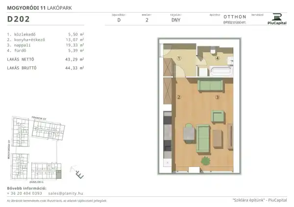 Eladó új építésű lakás, Budapest, XIV. kerület 1 szoba 43 m² 77.65 M Ft