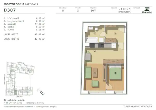 Eladó új építésű lakás, Budapest, XIV. kerület 2 szoba 46 m² 83.57 M Ft