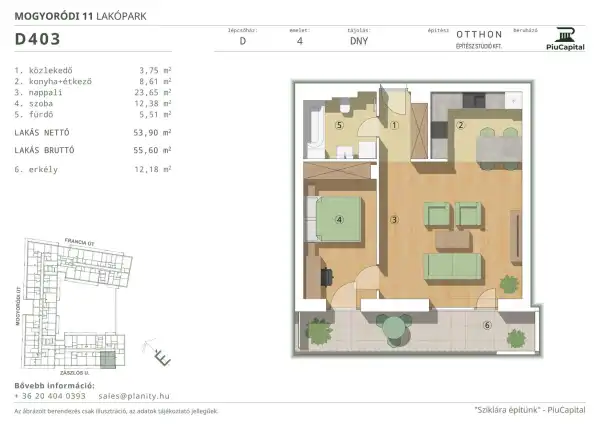 Eladó új építésű lakás, Budapest, XIV. kerület 2 szoba 54 m² 89.92 M Ft