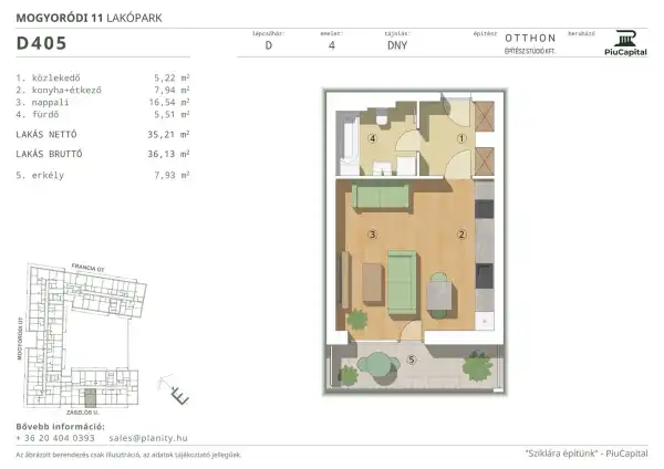 Eladó új építésű lakás, Budapest, XIV. kerület 1 szoba 35 m² 72.75 M Ft