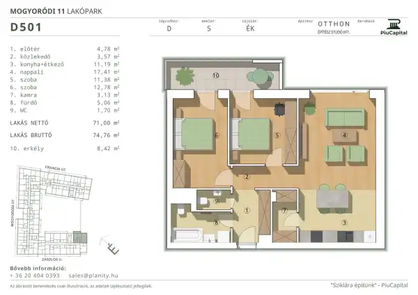 Eladó új építésű lakás, Budapest, XIV. kerület 3 szoba 71 m² 126.18 M Ft