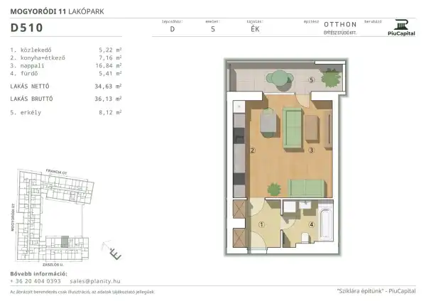 Eladó új építésű lakás, Budapest, XIV. kerület 1 szoba 35 m² 75.26 M Ft