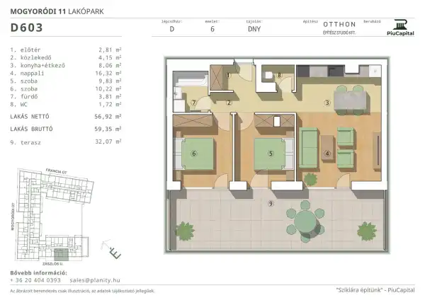 Eladó új építésű lakás, Budapest, XIV. kerület 3 szoba 57 m² 120.75 M Ft