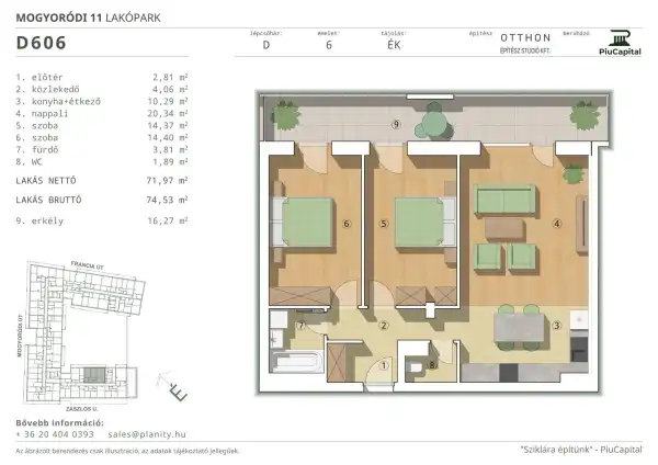 Eladó új építésű lakás, Budapest, XIV. kerület 3 szoba 72 m² 135.91 M Ft