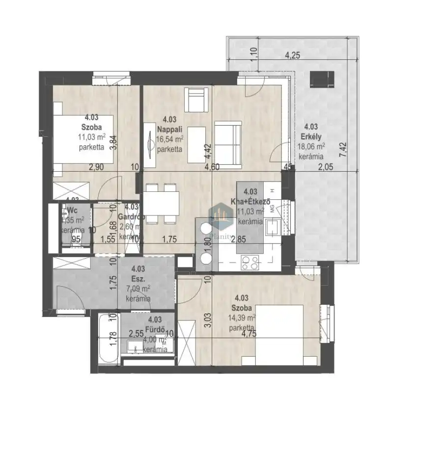 eladó új építésű téglalakás, Budapest, XIII. kerület