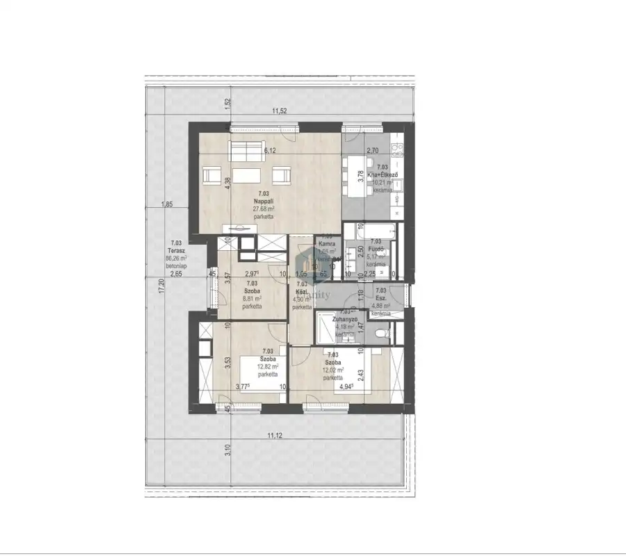 eladó új építésű téglalakás, Budapest, XIII. kerület